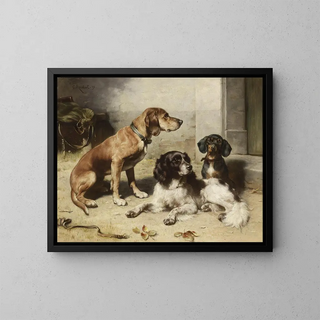 Nach der Jagd - Carl Reichert — gerahmtes Bild an der Wand