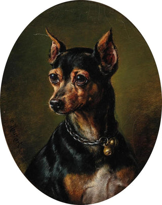 Carl Reichert - Pinscher in Collar with Bells.webp