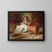 Die Welpen sind wach - Carl Reichert — gerahmtes Bild an der Wand