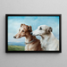 Zwei Windhunde - Carl Reichert — gerahmtes Bild an der Wand