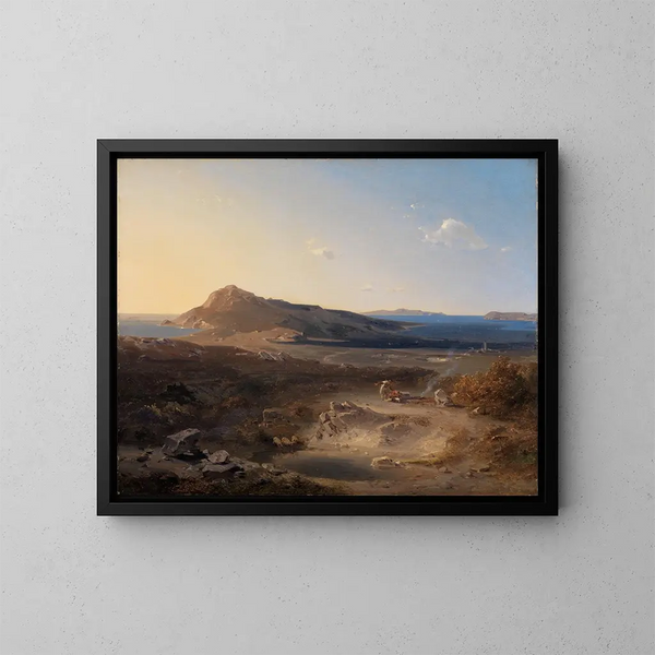 L'île de Délos - Carl Rottmann — gerahmtes Bild an der Wand