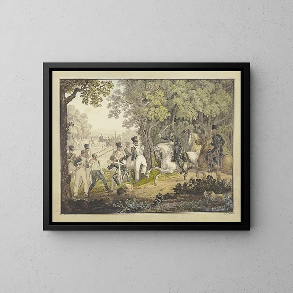 Embuscade à cheval turque - Carl Rottmann — gerahmtes Bild an der Wand