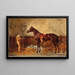 Vor dem Ausritt zu Pferd - Carl Rudolf Huber — gerahmtes Bild an der Wand