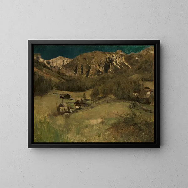Landschaft Tirol - Carl Schuch — gerahmtes Bild an der Wand