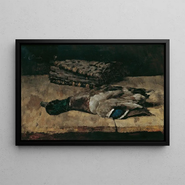 Carl Schuch - Stillleben mit Wildente und Jagdtasche I.webp