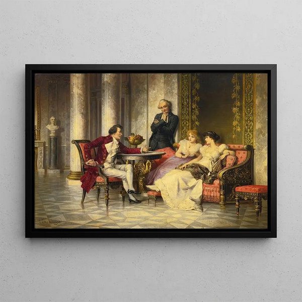 Intrigues de cour - Carl Schweninger Jr — gerahmtes Bild an der Wand