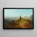 Blick in das Tal Deux Filles auf einer Alm - Carl Spitzweg — gerahmtes Bild an der Wand