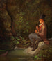 Der Fischer am Bach im Wald - Carl Spitzweg — Ansicht des Kunstwerks