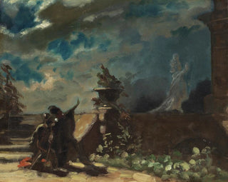 Hamlet und der Geist seines Vaters - Carl Spitzweg — Ansicht des Kunstwerks