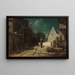 Wächter der Nacht im Mondschein, Hund und Katze - Carl Spitzweg — gerahmtes Bild an der Wand