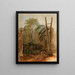Studie einer bewaldeten Landschaft - Carl Spitzweg — gerahmtes Bild an der Wand