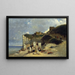 Frau beim Baden in Dieppe I - Carl Spitzweg — gerahmtes Bild an der Wand