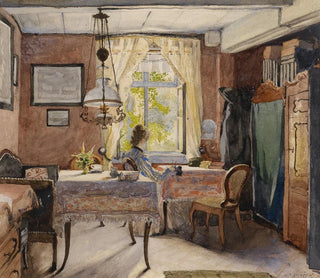 Sonniges Innenraum-Gemälde - Carl Wenzel Zajicek — Ansicht des Kunstwerks