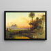 Die Pyramiden bei Dämmerung - Carl Wuttke — gerahmtes Bild an der Wand