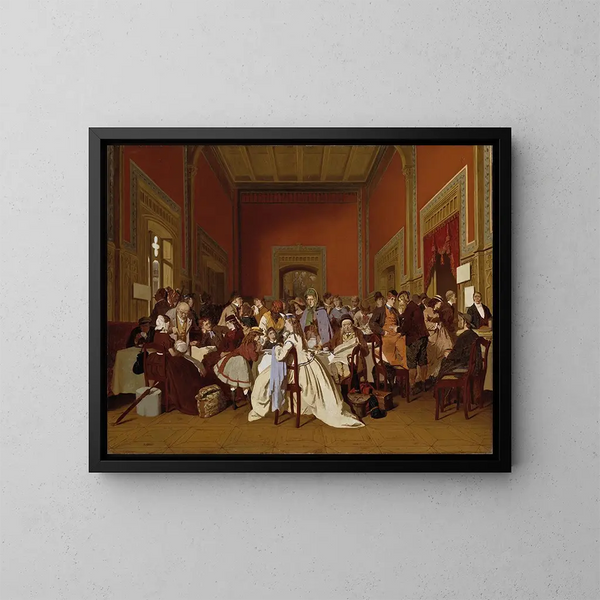 Wartezimmer der zweiten Klasse - Carl d'Unker — gerahmtes Bild an der Wand