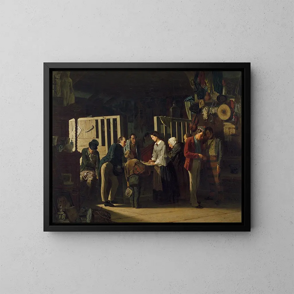 Der Leihhaus II - Carl d'Unker — gerahmtes Bild an der Wand