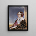 Portrait einer sitzenden Dame, die eine Zwiebel hält - Carl von Saar — gerahmtes Bild an der Wand