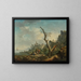 Ein Flusslandschaft mit liegenden Figuren im Vordergrund - Carlo Bonavia — gerahmtes Bild an der Wand