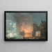 Brand auf der Insel - Carlo Bonavia — gerahmtes Bild an der Wand