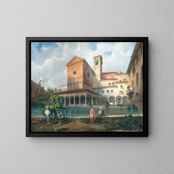 Kirche von Santa Maria alla Fontana in Mailand - Carlo Bossoli — gerahmtes Bild an der Wand