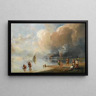 Carlo Bossoli - On the banks of the forth Edinburgh.webp
