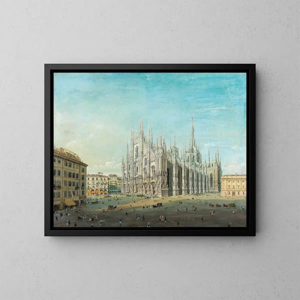 Place du Duomo à Milan - Carlo Bossoli — gerahmtes Bild an der Wand