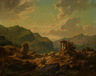 Landschaft mit Bergsee - Carlo Brioschi — Ansicht des Kunstwerks