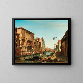 Venedig, Blick auf den Palazzo del Cammello in Cannaregio - Carlo Brioschi — gerahmtes Bild an der Wand