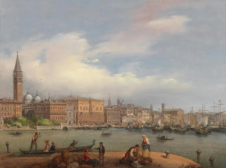 Ansicht des Dogenpalasts vom Zoll aus in Venedig - Carlo Canella — Ansicht des Kunstwerks