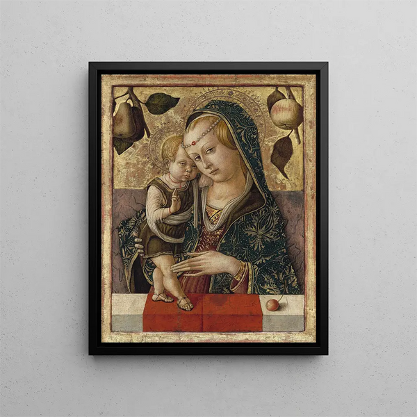 Jungfrau mit Kind - Carlo Crivelli — gerahmtes Bild an der Wand