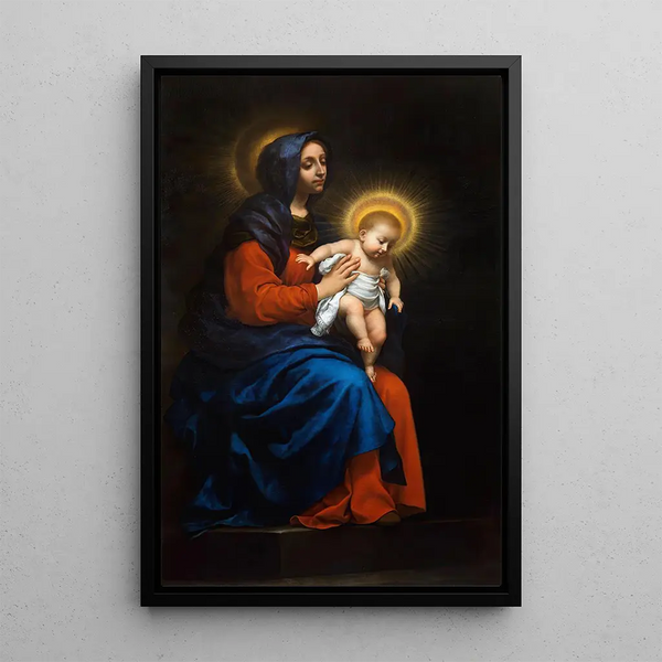 Madone mit Kind - Carlo Dolci — gerahmtes Bild an der Wand