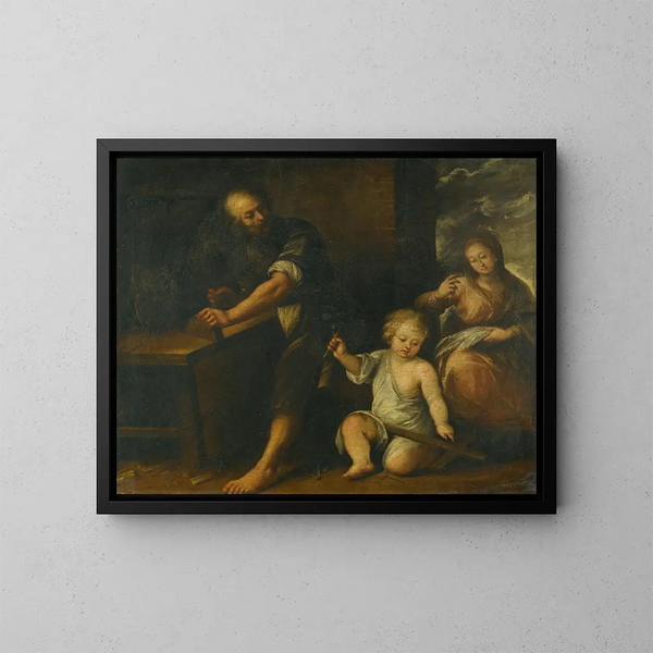 Jesus im Atelier von Joseph - Carlo Francesco Nuvolone — gerahmtes Bild an der Wand