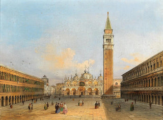 Eine Ansicht des Markusplatzes und des Campanile - Carlo Grubacs — Ansicht des Kunstwerks