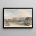 Der Kolosseum vom Caelius-Hügel mit dem Konstantinsbogen und Blick auf das Forum, Rom - Carlo Labruzzi — gerahmtes Bild an der Wand