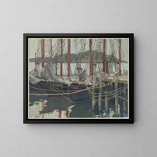 Jours oisifs à Gloucester, Massachusetts - Caroline E. Coit — gerahmtes Bild an der Wand