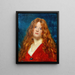 Portrait einer rothaarigen Frau 1876 - Carolus-Duran — gerahmtes Bild an der Wand
