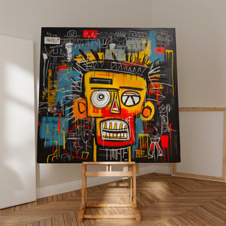 Street Art Bild - Gelbe Maske
