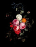 eines Gemäldes eines Rosenbouquets, das an einem blauen Band mit Schmetterlingen und Insekten hängt - Carstian Luyckx — Ansicht des Kunstwerks