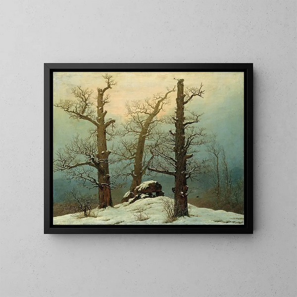 Cairn dans la neige - Caspar David Friedrich — gerahmtes Bild an der Wand