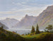 Landschaft mit Bergsee am Morgen - Caspar David Friedrich — Ansicht des Kunstwerks