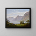 Landschaft mit Bergsee am Morgen - Caspar David Friedrich — gerahmtes Bild an der Wand