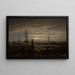 Schiffe bei der Ankerung - Caspar David Friedrich — gerahmtes Bild an der Wand