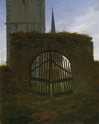 Caspar David Friedrich - The Cemetery Gate The Churchyard.webp