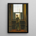 Frau an einem Fenster - Caspar David Friedrich — gerahmtes Bild an der Wand