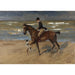 Reproduktion des Gemäldes Cavalier sur la plage - Max Liebermann