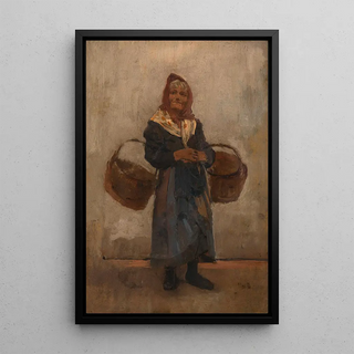 Cecil van Haanen - Alte Frau mit Krben Venezianische Hndlerin.webp