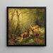 Hirsch im Sonnenlicht im Sonnenlicht - Franz Xaver von Pausinger — gerahmtes Bild an der Wand