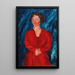 Die Frau in Rot vor Blau - Chaïm Soutine — Ansicht des Kunstwerks