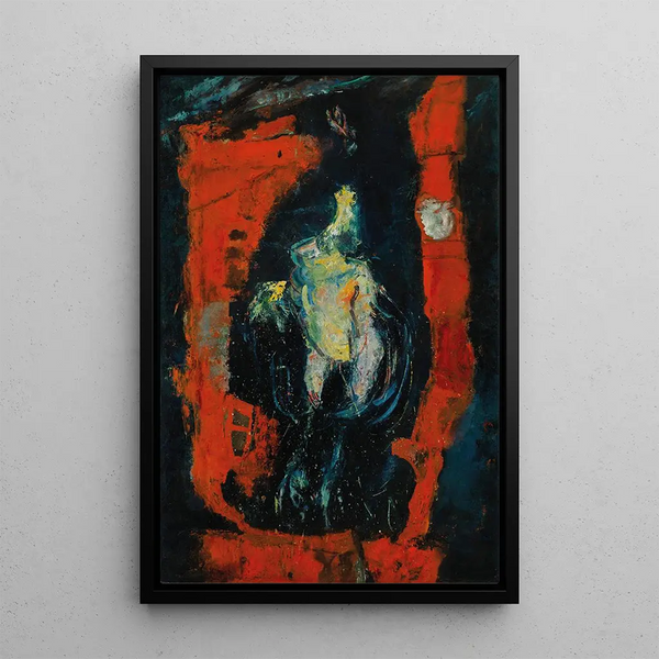 La volaille pendue aux briques rouges - Chaïm Soutine — gerahmtes Bild an der Wand