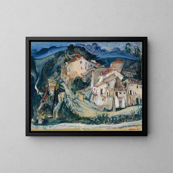 Vue de Cagnes - Chaïm Soutine — gerahmtes Bild an der Wand
